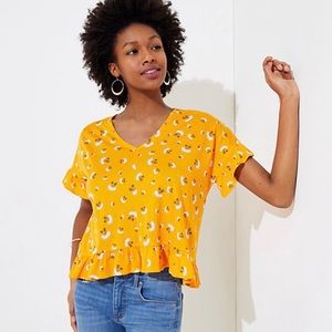 {LOFT} Flutter Sleeve Tee